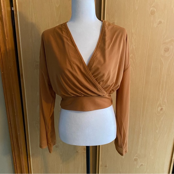 Free People • Surplice Bell Sleeve Blouse in Rust - Picture 2 of 9